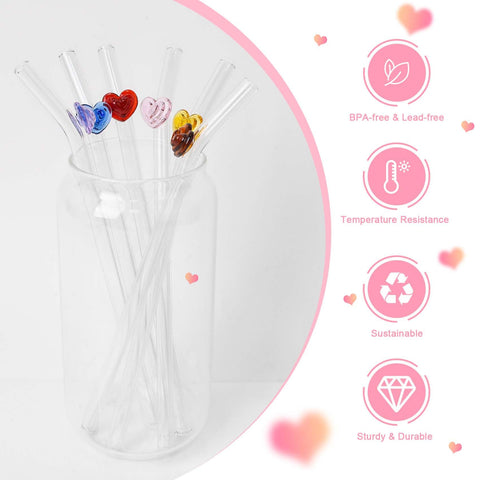 Eremaoy 7-9 inch glass straw showing length and finish