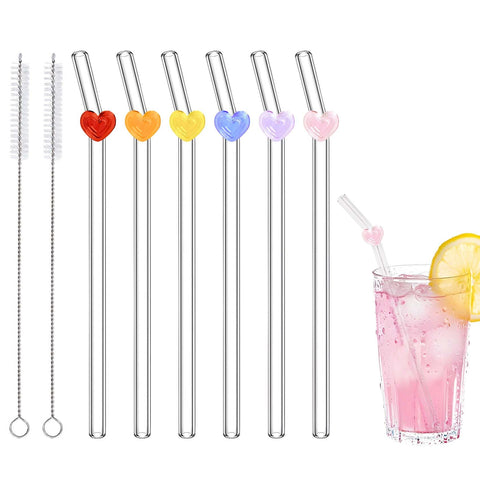 Bridal shower and party tables with Eremaoy heart straws