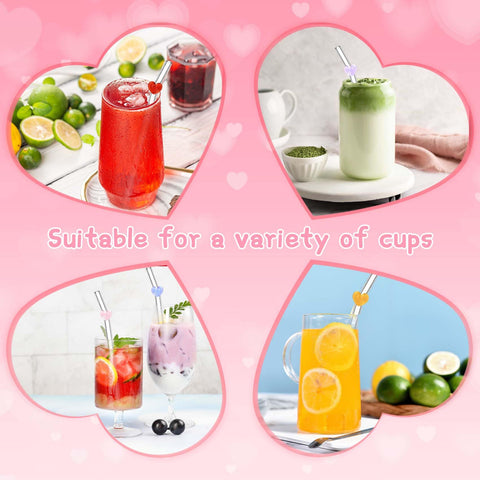 Vibrant color heart straws from Eremaoy add fun to drinks