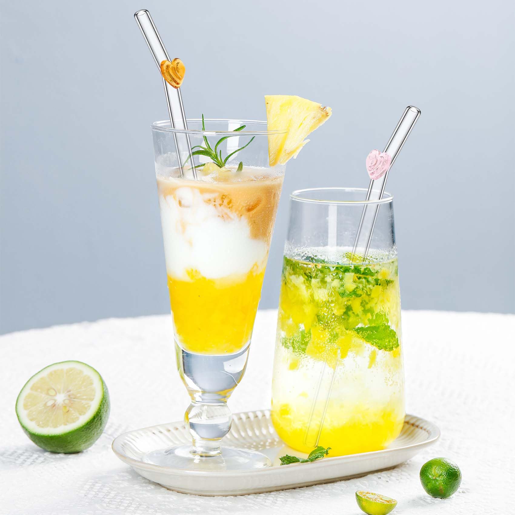 Heart straw used in coffee, juice, and cocktails by Eremaoy