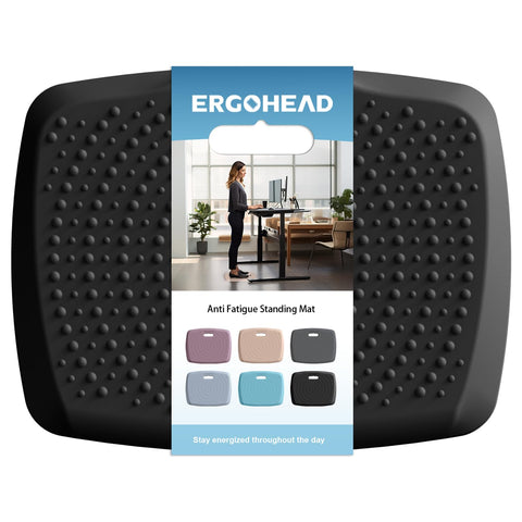 Ergohead anti-fatigue kitchen mat front view, cushioning for comfortable standing.