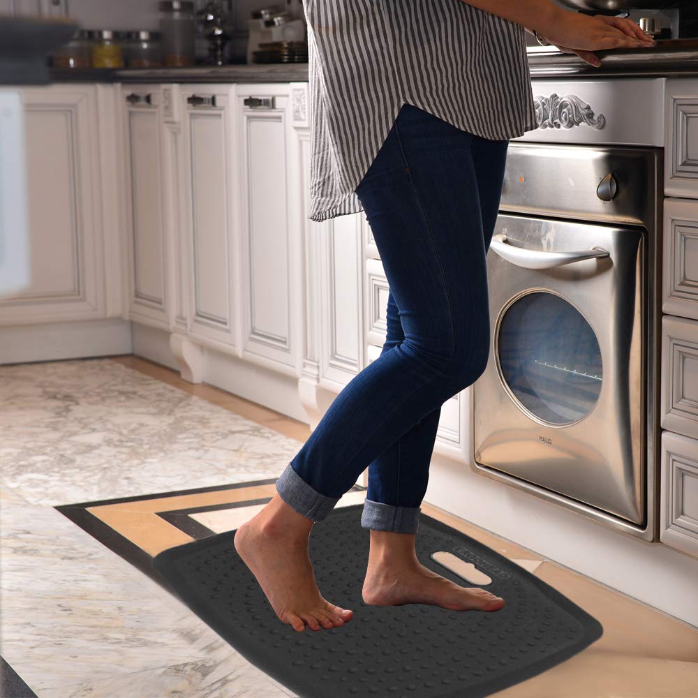 Ergohead mat ready for storage with built-in carry handle.