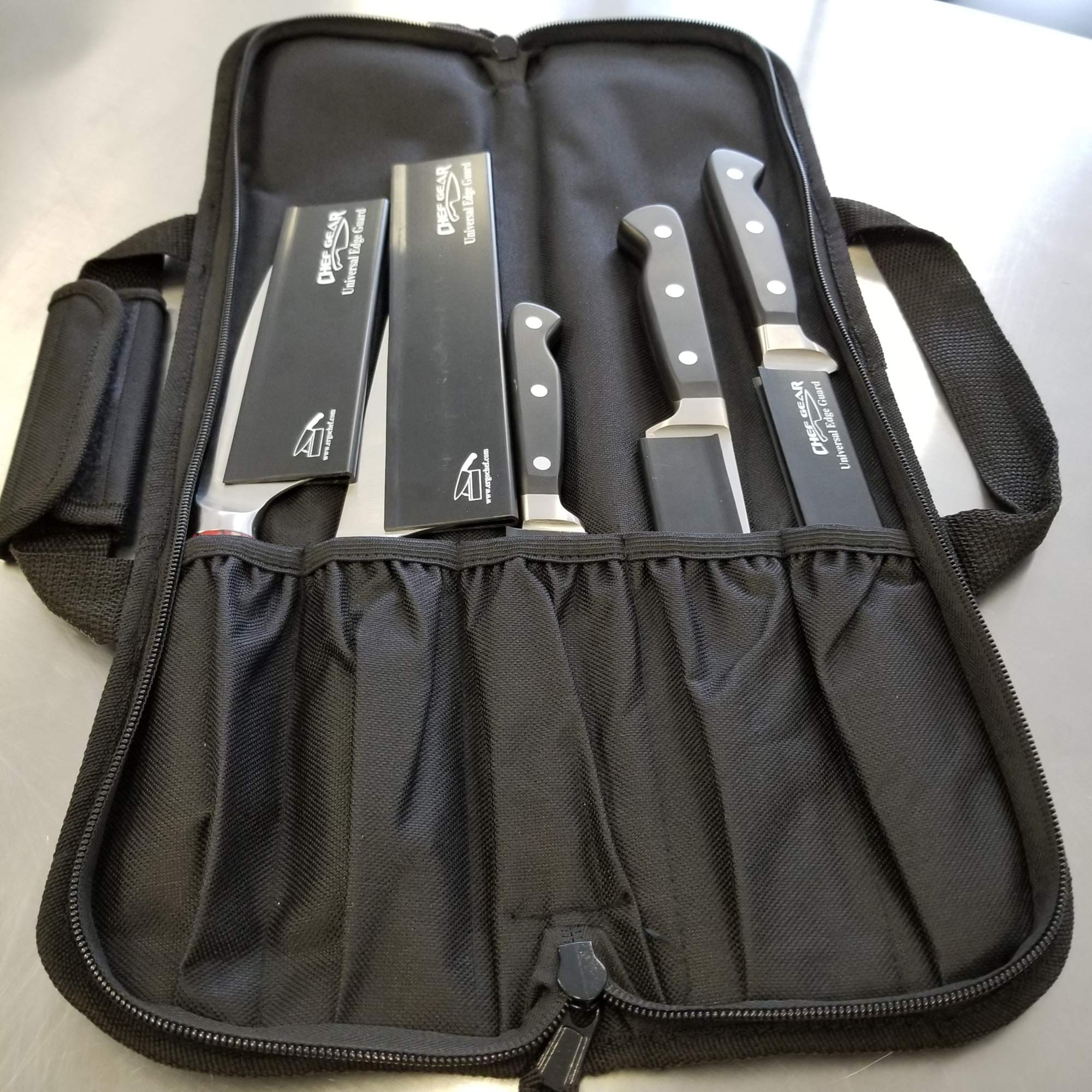 Ergo Chef closed size 19x5.5 inches, compact travel option.