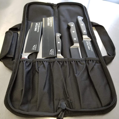 Ergo Chef closed size 19x5.5 inches, compact travel option.