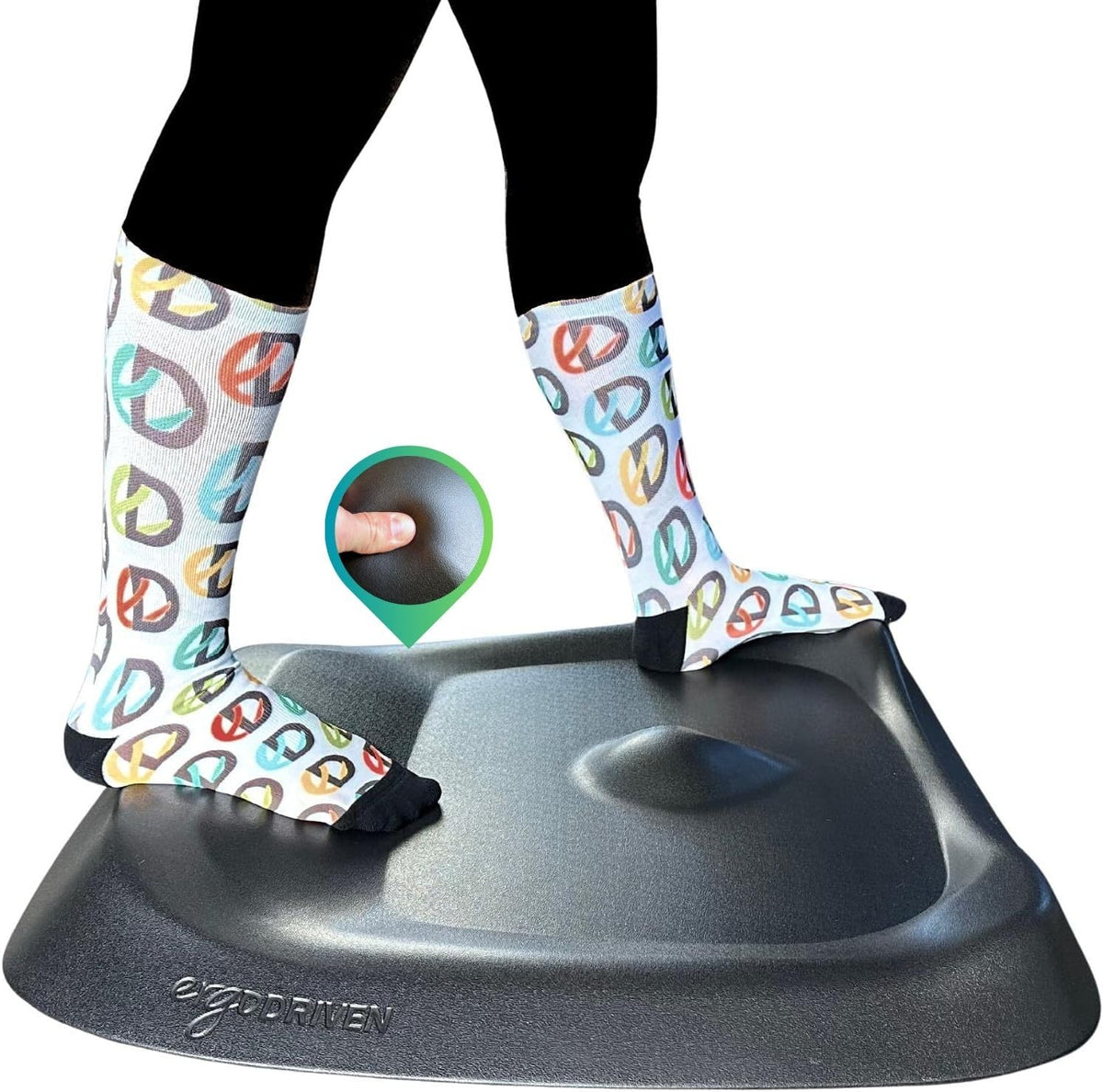 Ergodriven Topo Comfort Mat front view showing a cushioned surface for standing desks