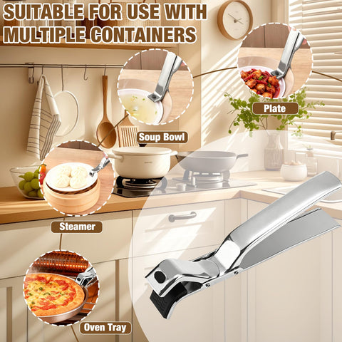 Ergonomic handle enables comfortable one-handed use during food prep.