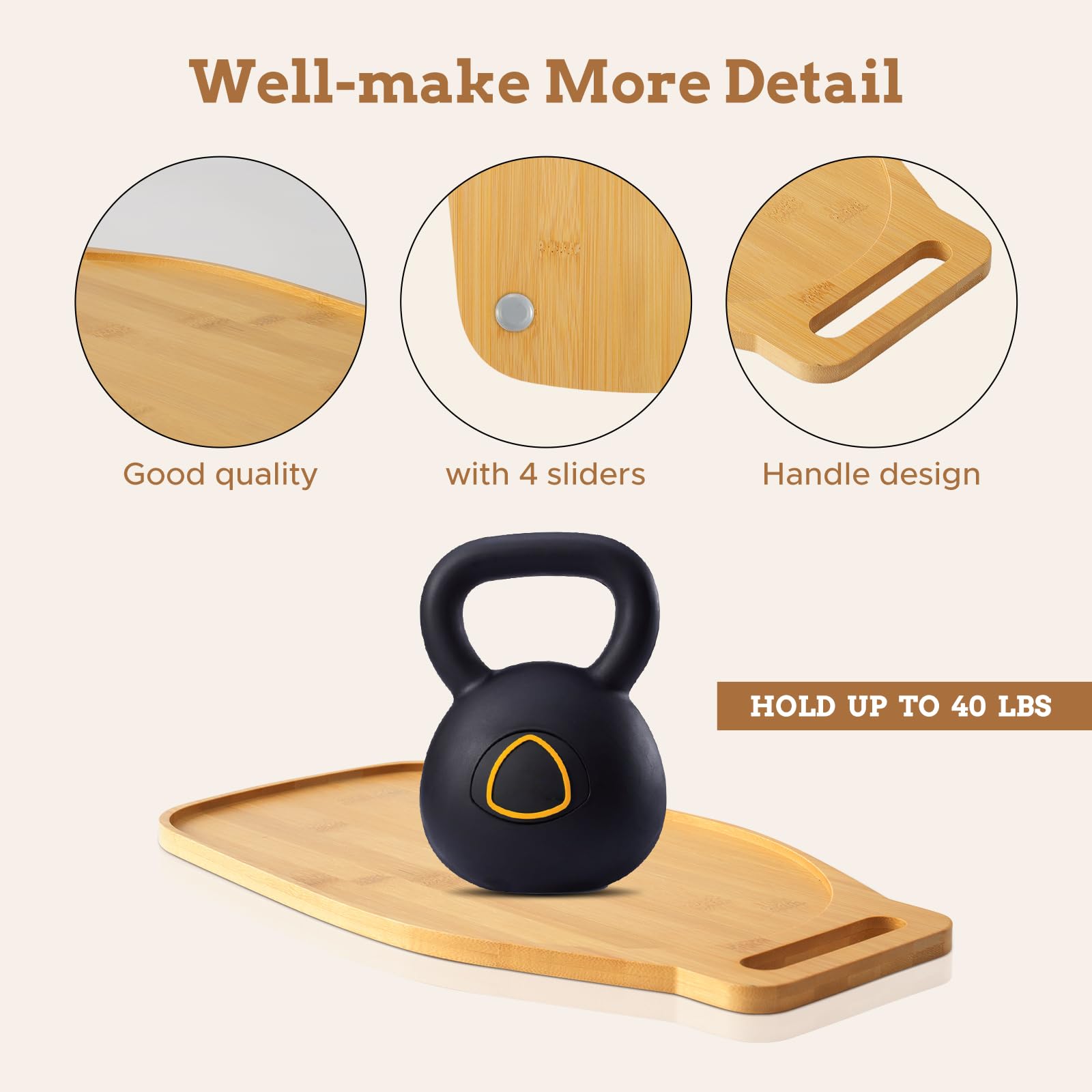 Ericair bamboo mat protects countertops and mixer during use.
