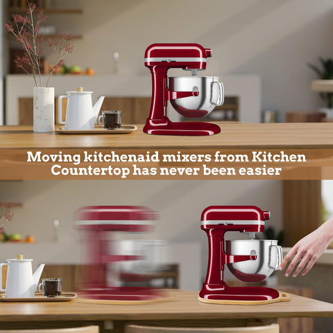 Ericair bamboo mat fits KitchenAid 5-8 qt bowl lift bases.
