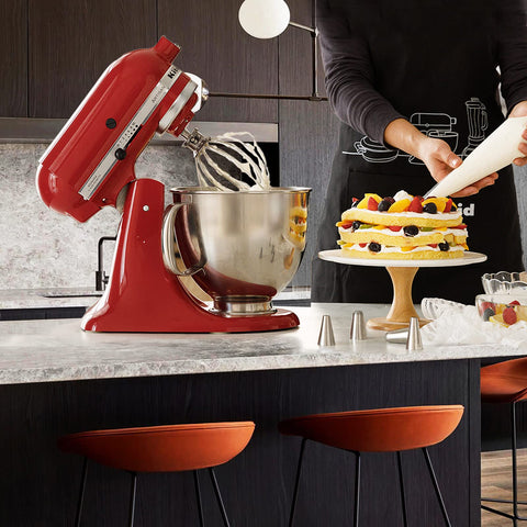 Ericair oven-safe up to 500°F mixer bowl supports heating with ingredients.