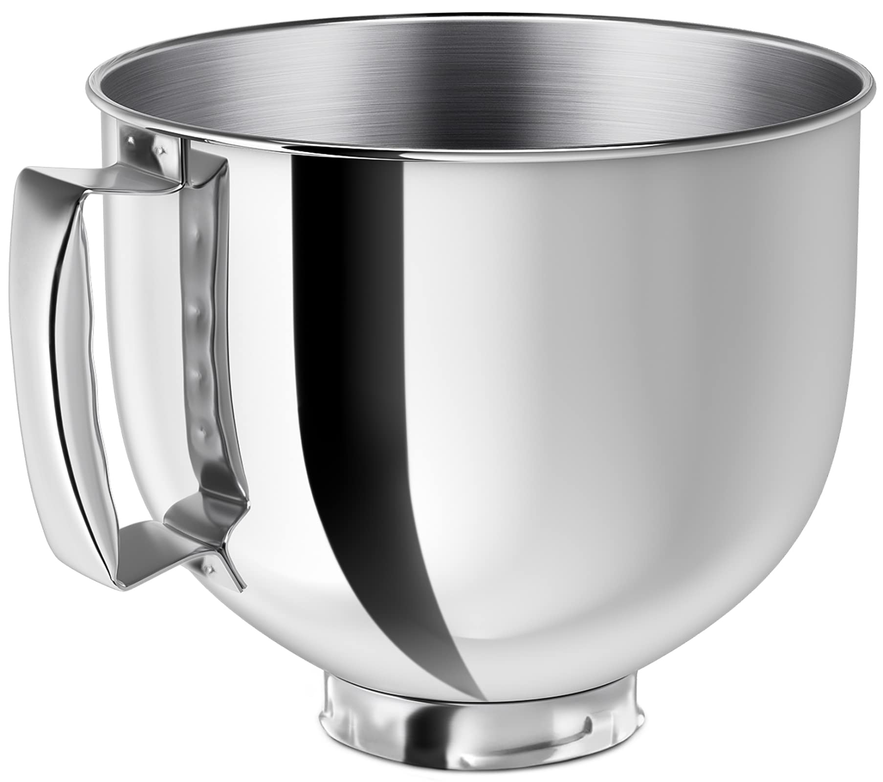 Ericair stainless steel mixer bowl fits KitchenAid Artisan tilt-head for versatile baking.