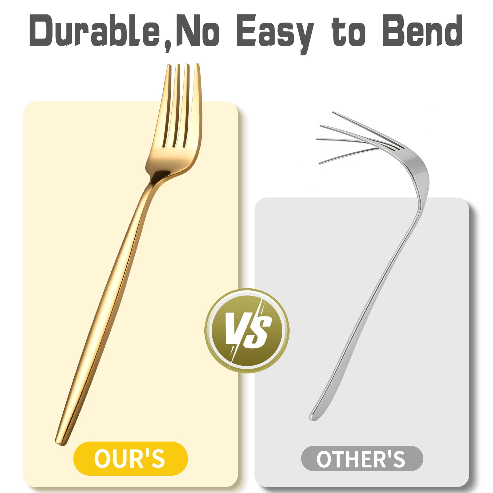 ERVILO fork close-up with rounded edges for safe handling.