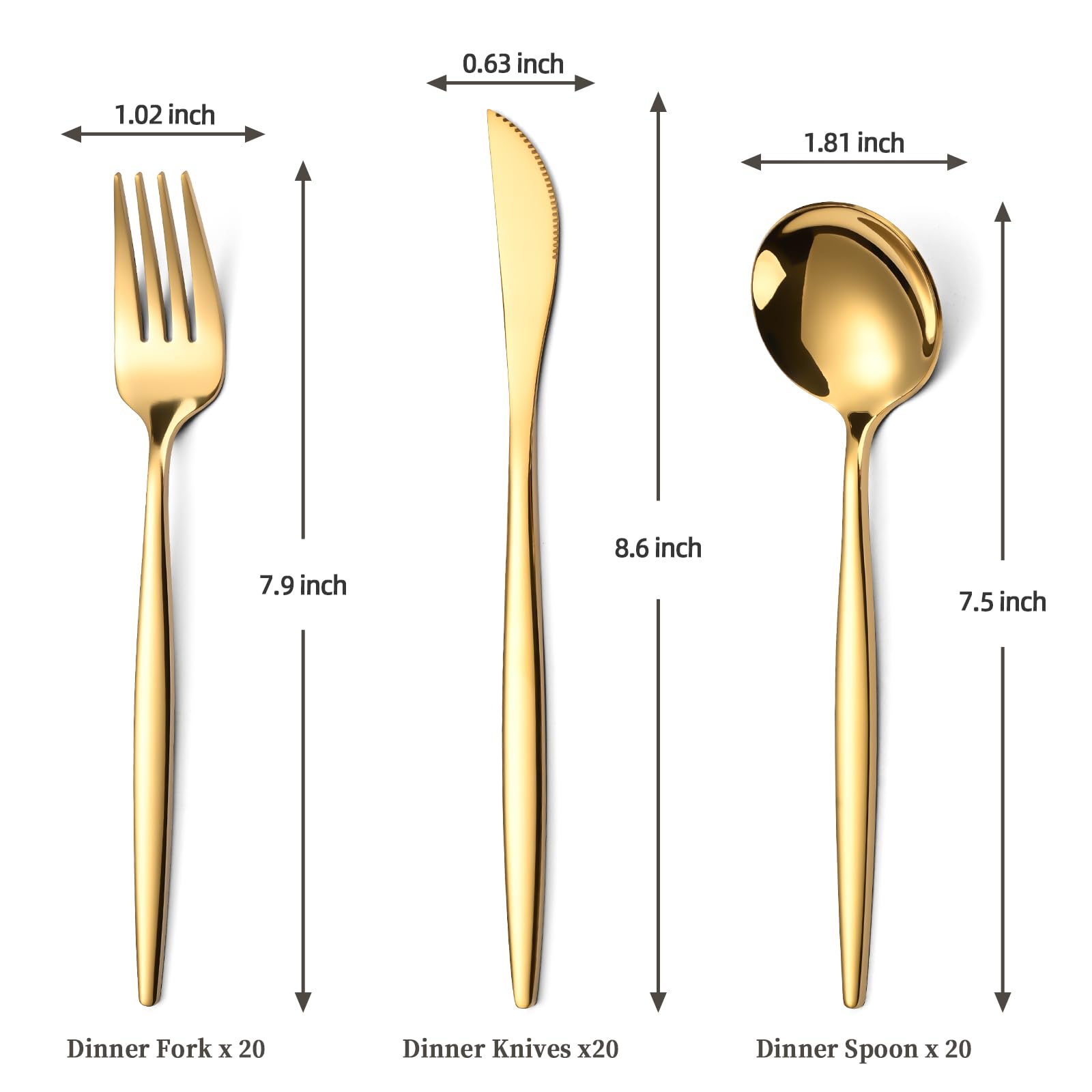 ERVILO gold flatware on a table setting highlighting luxury ambience.