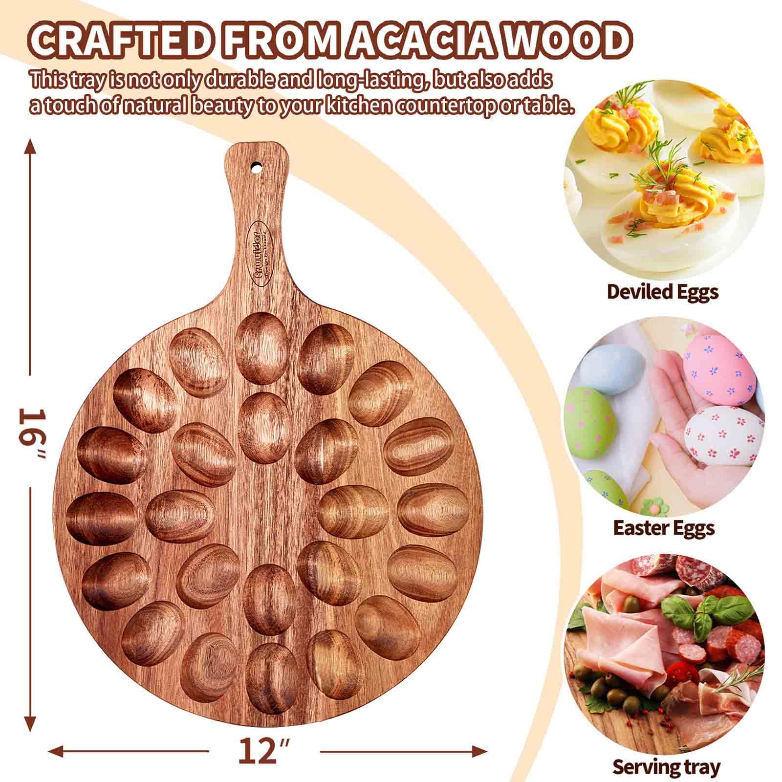 Erwuldor 24-egg slot capacity ideal for parties, Easter, and Thanksgiving gatherings.