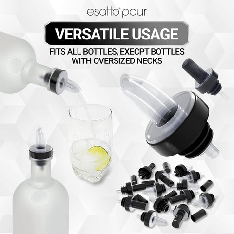 Esatto 12-piece pourers set delivers precise pours with minimal waste