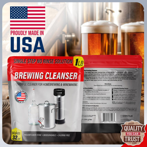 Escentile biodegradable cleaner made in the USA for homebrew gear