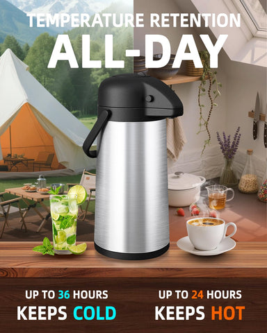Esemoil coffee carafe thermal body highlights durable insulated construction for hot or cold drinks