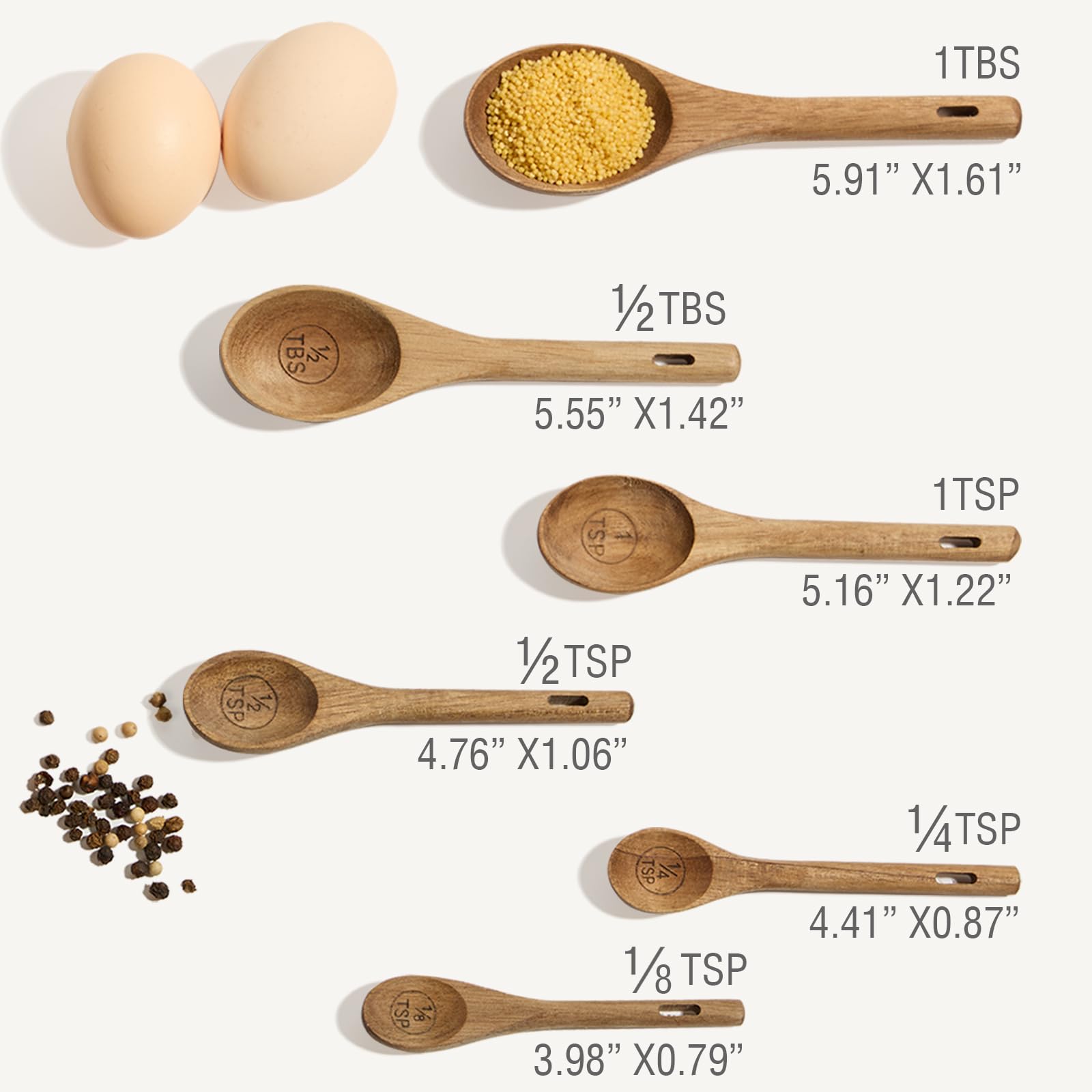 Esie Houzie one-tsp spoon highlights precise dry measurements for spices