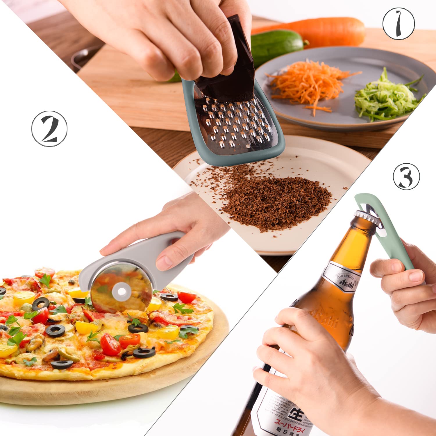 Esie Houzie pizza cutter delivering clean, easy slices.