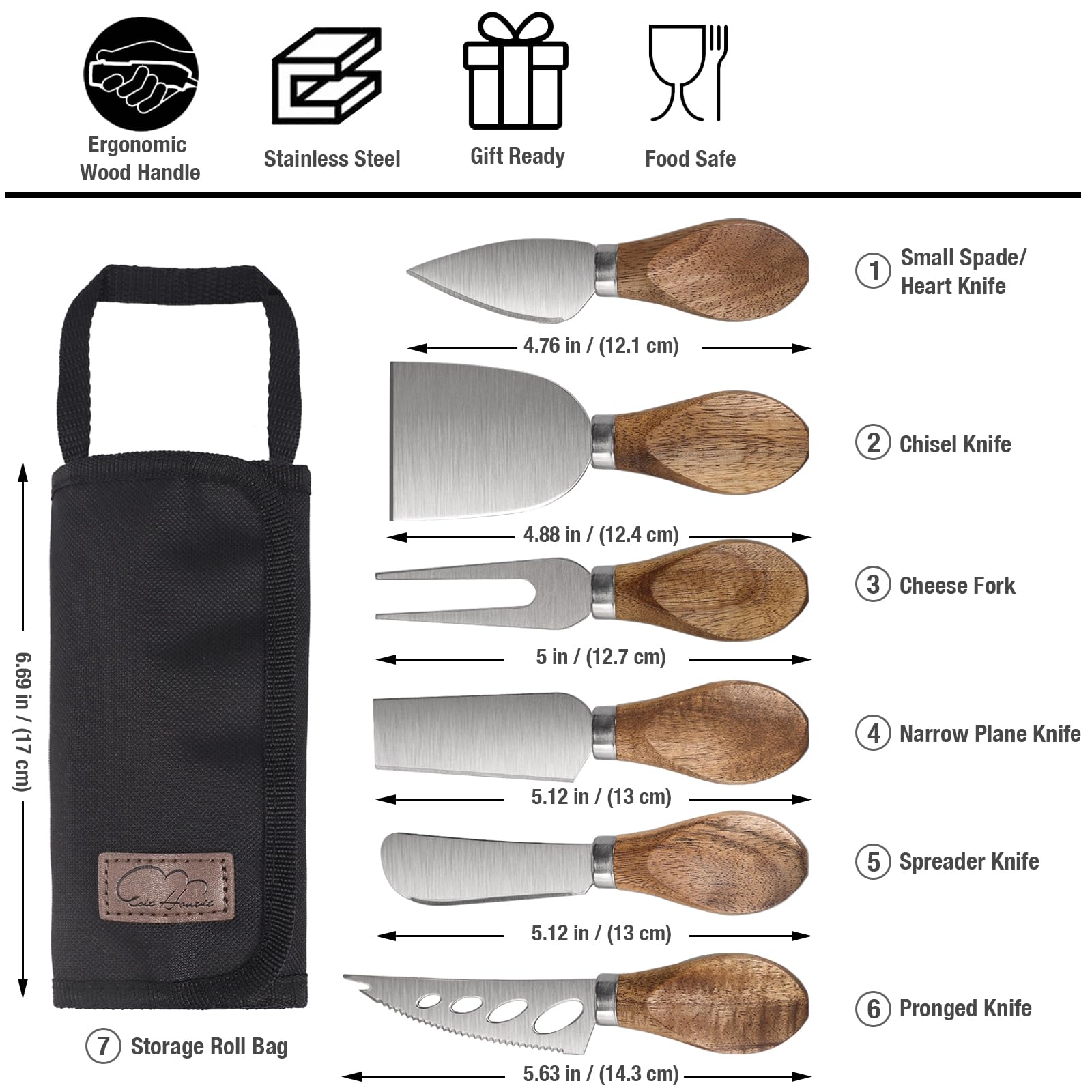 Esie Houzie knife sharpener included as a free bonus