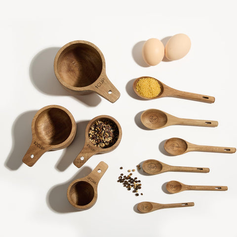 Esie Houzie measuring spoons with engraved markings for lasting accuracy