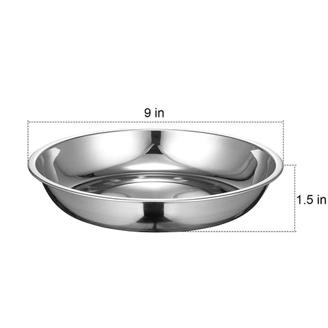 Eslite round dinner plate stack saves space in the cupboard.