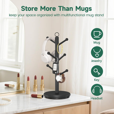 EsLuker.ly mug holder tree bamboo build offers warm eco-friendly appeal