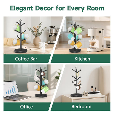 EsLuker.ly mug holder tree creates a tidy home cafe corner