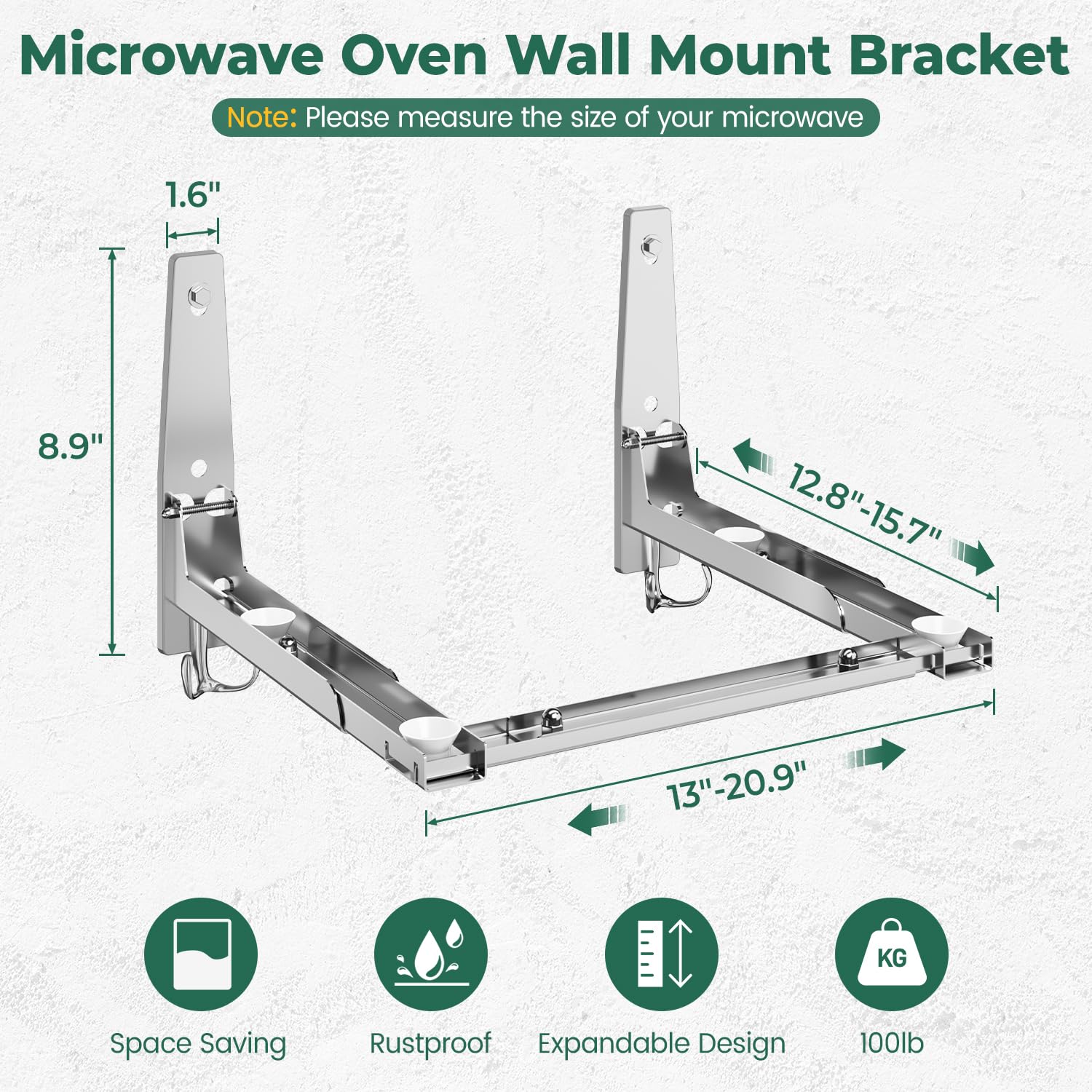 EsLuker.ly two hooks provide flexible hanging options in the kitchen