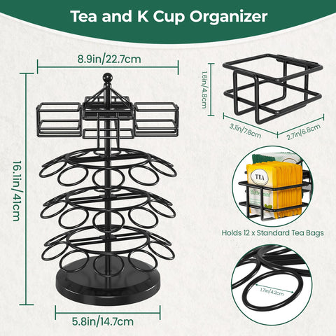 EsLuker.ly Dual-purpose organizer fits coffee pods and tea bags.