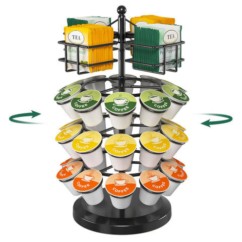 EsLuker.ly K Cup Holder Carousel rotating base for quick pod access.