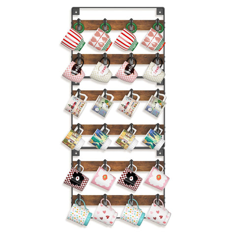 EsLuker.ly mug holder on wall keeps mugs organized and within easy reach