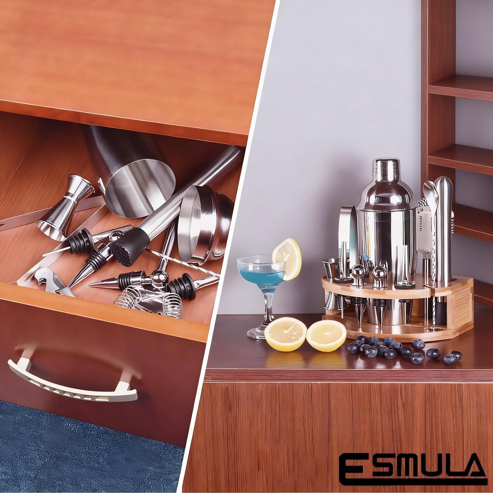 Esmula Cocktail Recipes Booklet offers inspiration for classic and modern cocktails.