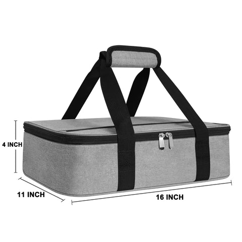 Esouler insulated casserole carrier emphasizes heat retention for travel meals