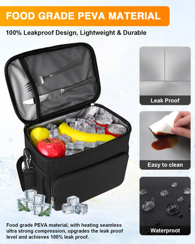 Esouler leak-proof PEVA liner protects contents inside.