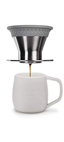 ESPRO Bloom in use during pour-over, showcasing aroma and a clean cup.