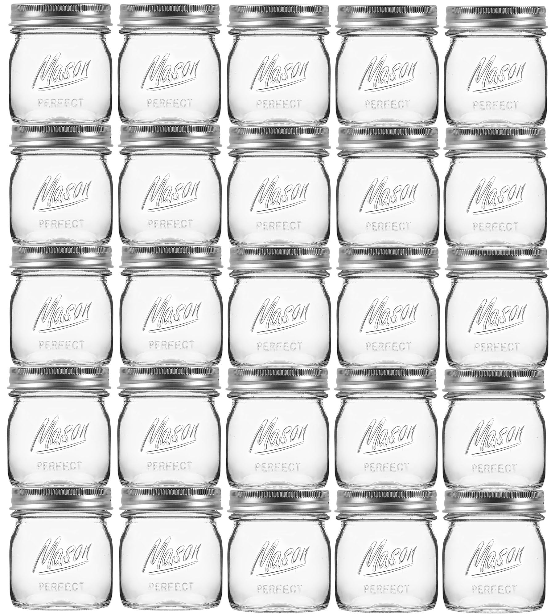 Esrentle 8 oz mason jar with regular lid for airtight storage.