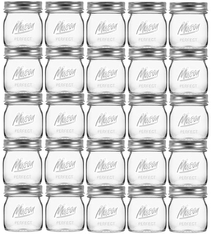 Esrentle 8 oz mason jar with regular lid for airtight storage.