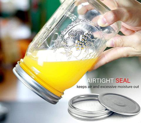 Esrentle wide-mouth jars with lids and bands for a secure grip and seal