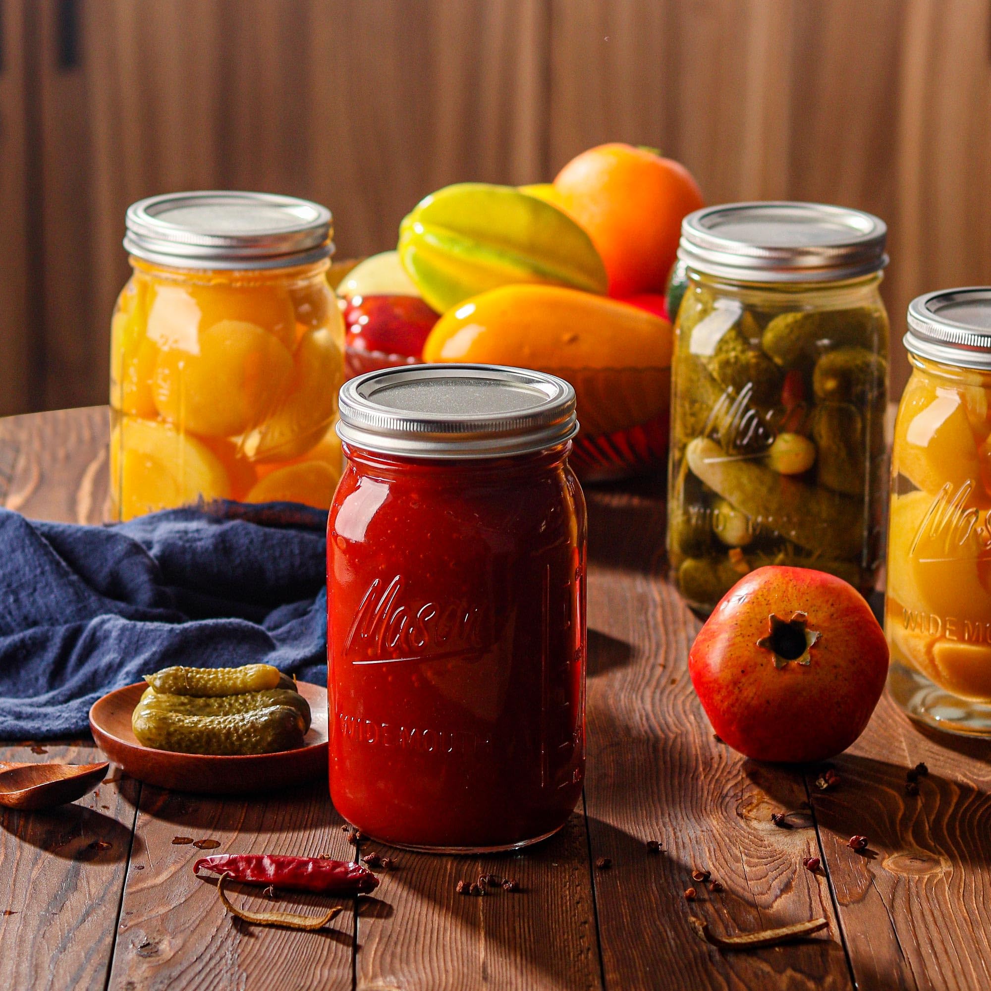 Esrentle 12-pack mason jars for canning, fermentation, and prep