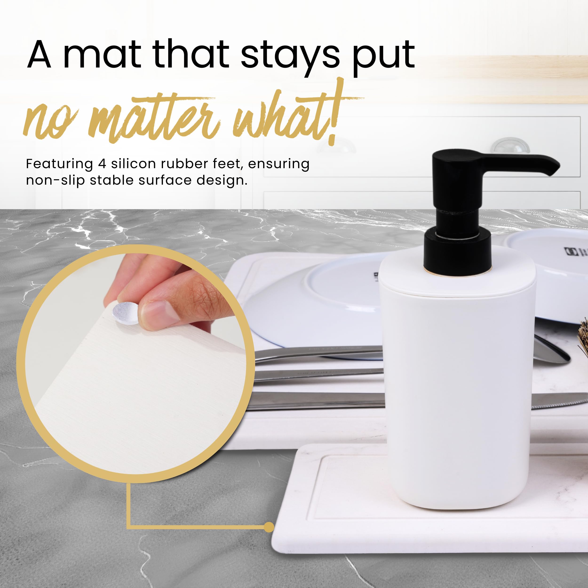 Essencoso easy-clean surface supports quick rinse and light hand-wash.