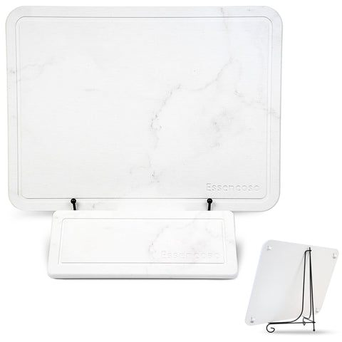 Essencoso minimalist marble look complements islands and counters with practical drying function.