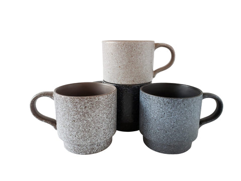 Essential Drinkware 14oz mug with glazed interior keeps beverages warm and clean