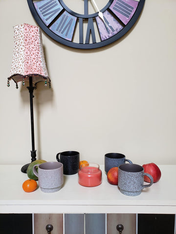 Essential Drinkware stackable mugs save space and match existing kitchenware