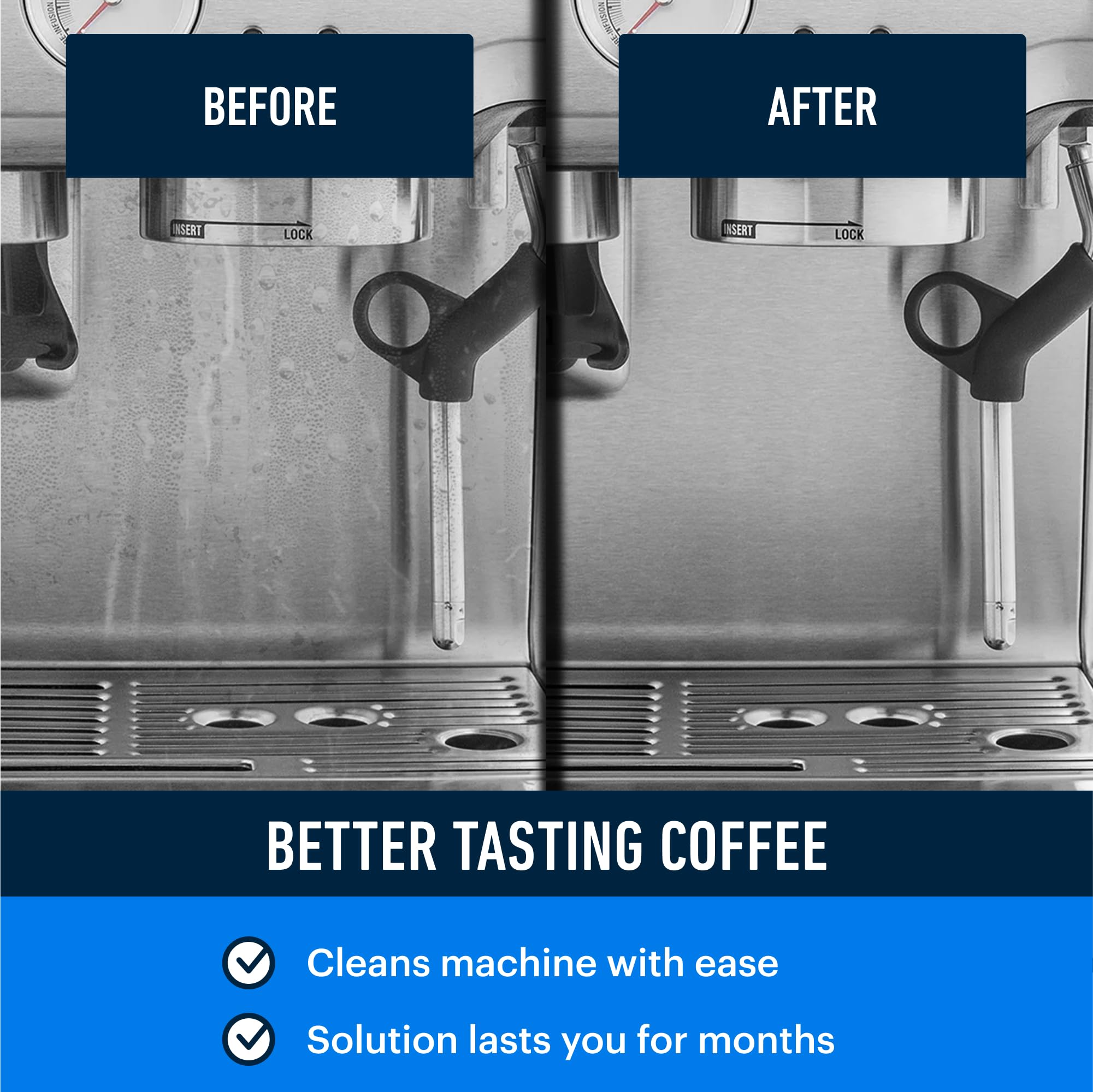 Essential Values descaling solution during Breville cleaning cycle use