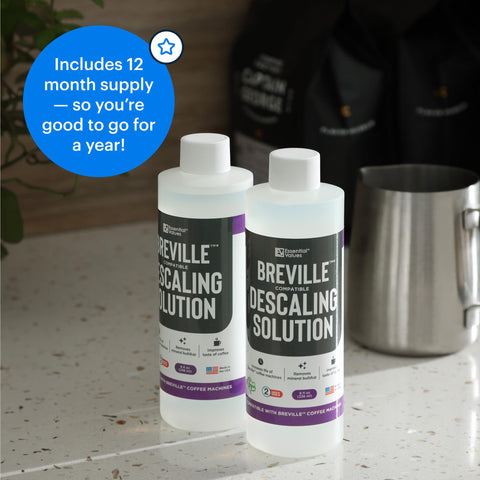 Essential Values descaling solution packaging is recyclable and eco friendly