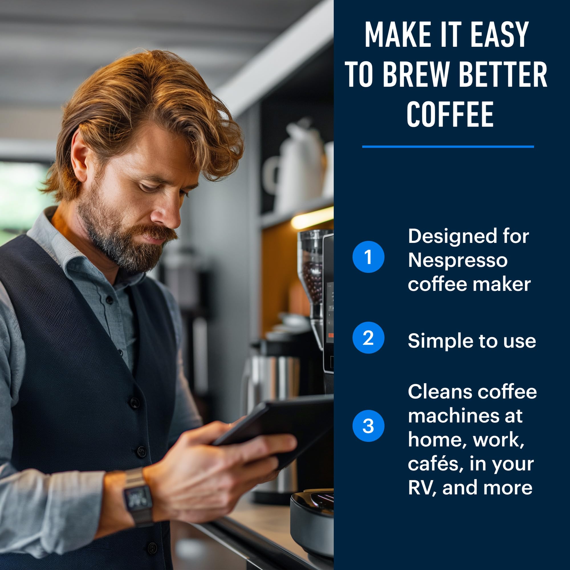 Essential Values Nespresso descaler used for kettle cleaning in kitchen