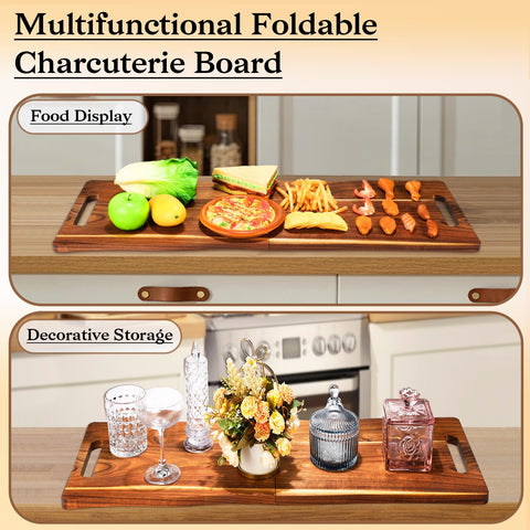 Essenya acacia board enhances party display and sharing.