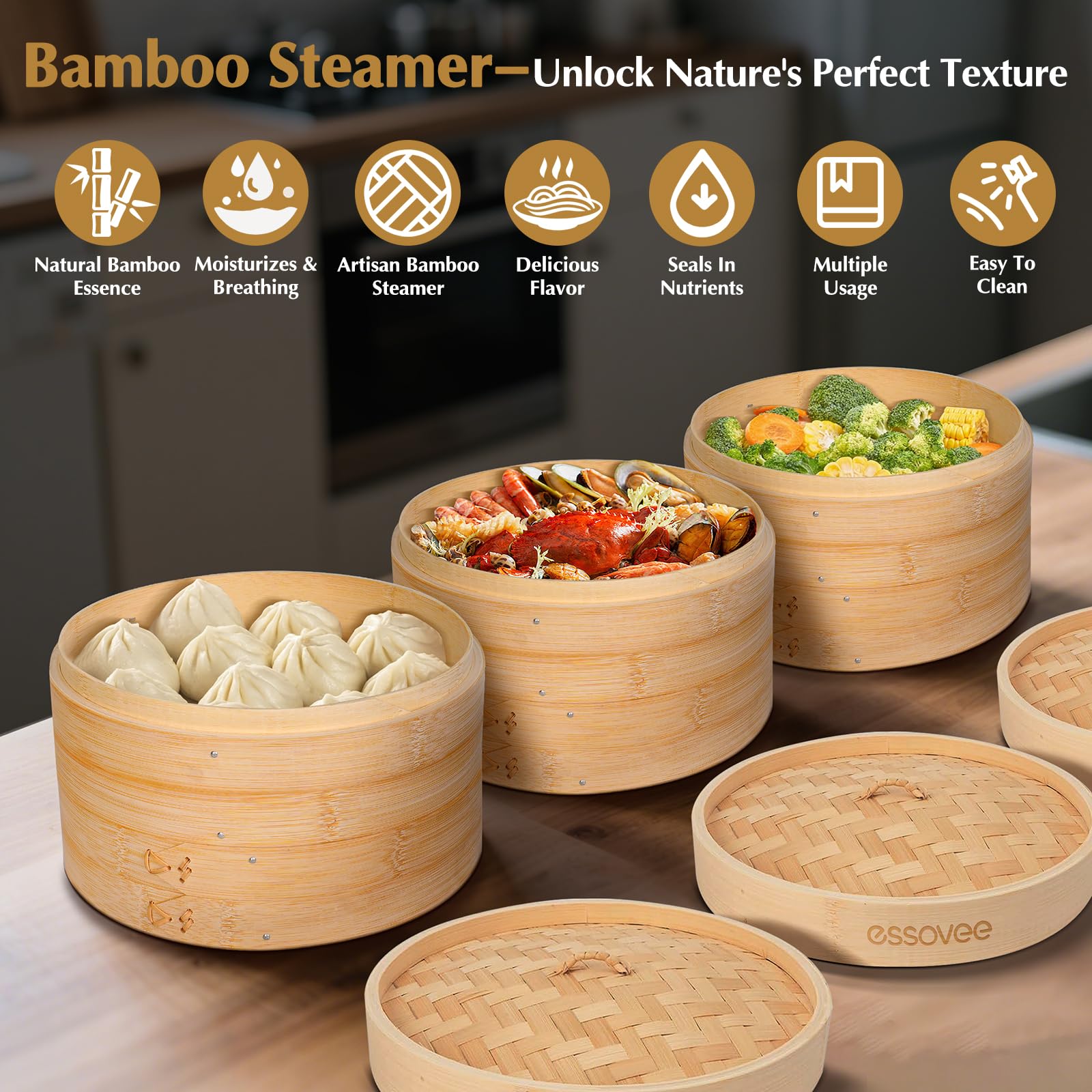 Essovee includes chopsticks for traditional serving and quick prep.