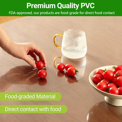 ETECHMART 2mm thick dining table protector offers strong heat resistance.