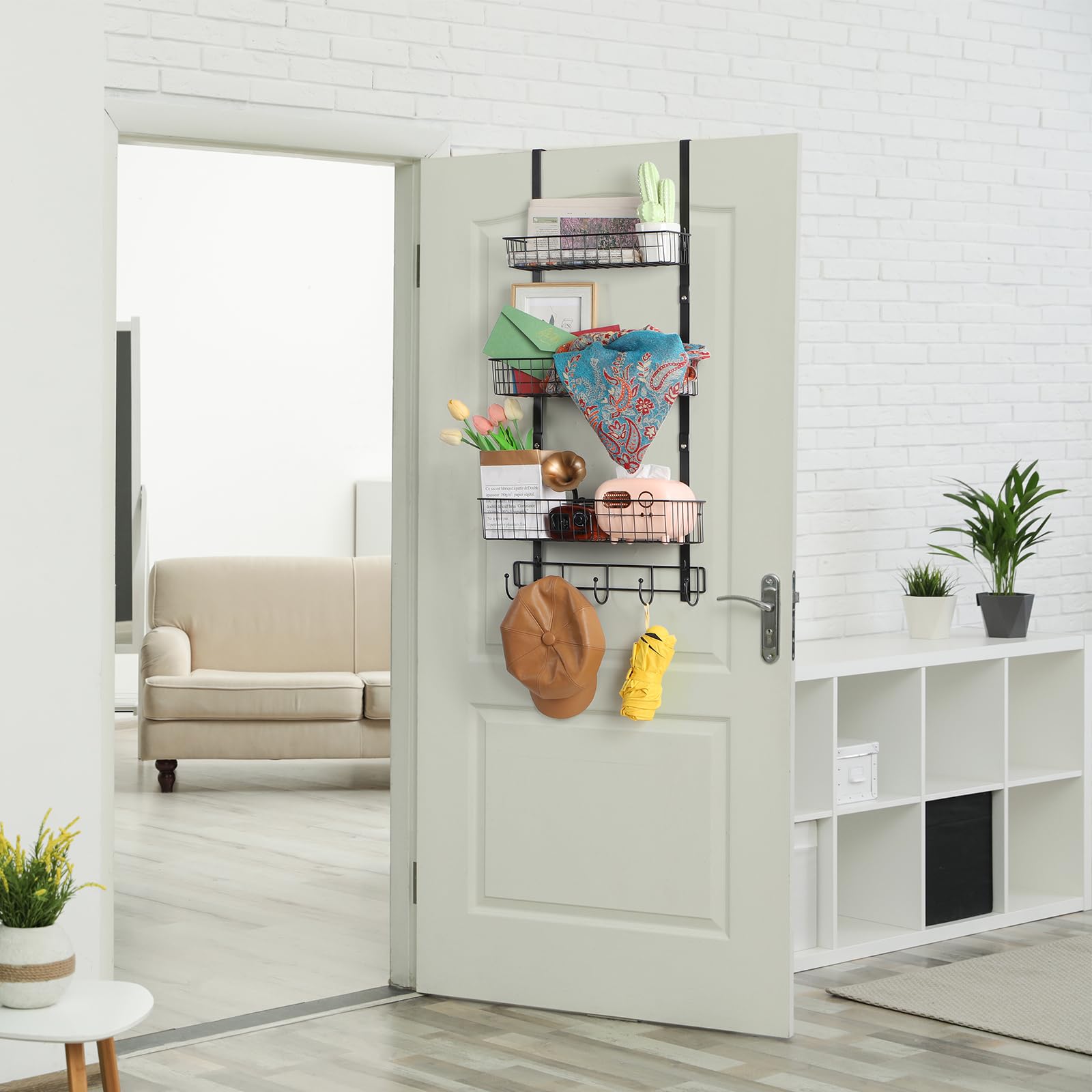 ETELI over-the-door organizer fits standard doors with generous depth and height.